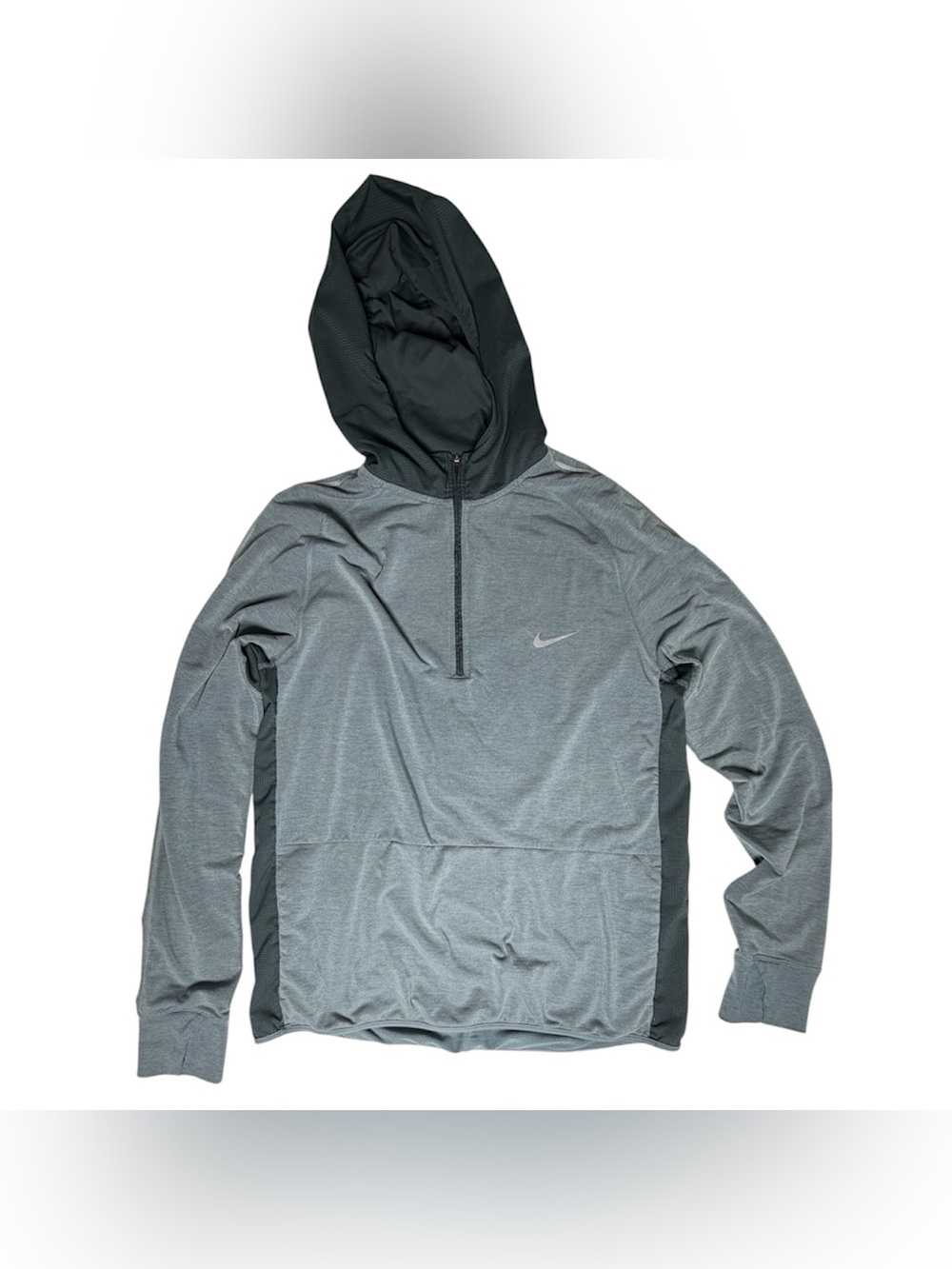 Nike Dri-Fit 1/4 Zip Large Blue Hoodie Running Quarter Zipper Pullover Shirt